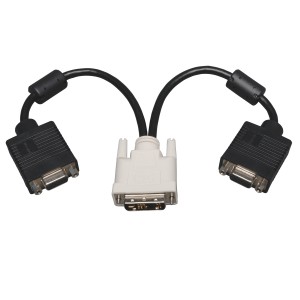 Cablu DVI-I tata la 2 x VGA mama